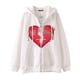 thumbnail image 2 of Sudadera con capucha y cremallera para hombre y mujer, chaqueta gótica de hip hop oscuro Harajuku Y2k con estampado de letras y corazón rojo, sudadera Harajuku, 2 of 4