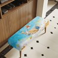thumbnail image 3 of Whosucclay Starfish Beach Seashell Conch Print Stretch Rectangle Dining Bench Cover - Anti-Dust Removable Bench Slipcover Machine Washable Seat Cushion Protector for Bedroom, Kitchen, Hotel, Banquet, 3 of 7