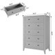 thumbnail image 2 of Cómoda Moderna Gris de 5 Cajones - Cajonera Alta con Amplio Espacio de Almacenamiento, Diseño Compacto y Herrajes Metálicos - Ideal para Dormitorio, Habitación Infantil o Entrada, 2 of 8