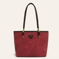thumbnail image 2 of Retro Style Women Handbag Veganic PU Leather Material Office Lady Work Tote For Commuter High Capacity Shoulder Bag Fits Up to Laptop 12", 2 of 7