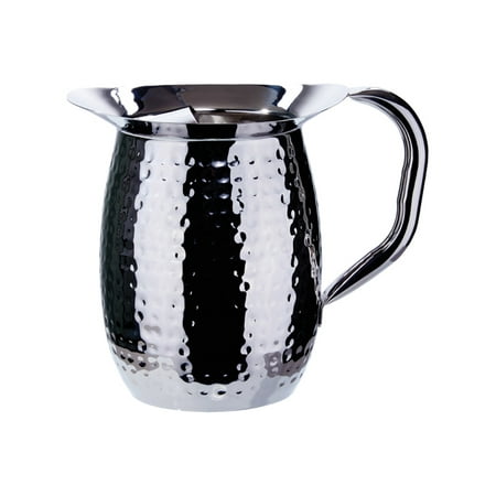 

3 Quart Bell Pitcher w/ Ice Guard Hammered Stainless Steel 4 packs