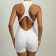 thumbnail image 4 of Women's Crisscross Backless Sports Romper Short Yoga Jumpsuit Activewear S-M, 4 of 7