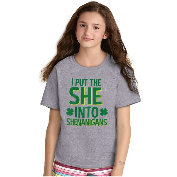 I Put the She Into Shenanigans Girls Kids T Shirt Tees Teen Brisco Brands XS