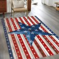thumbnail image 2 of Independence Day Area Rugs 3'x5', Washable Small Throw Rugs for Living Room Bedroom, 4 of July Blue Red Stars Striped Wood Indoor Outdoor Rug Non-Slip Low Pile Carpet Runner Reversible Floor Mats, 2 of 8