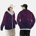 thumbnail image 4 of Balery Black Dark Blue Purple Sudadera ligera de manga larga con capucha y protección solar UPF 50+ para hombre y mujer, ideal para pesca y running-Small, 4 of 7