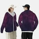 thumbnail image 4 of Fotbe Black Dark Blue Purple Chaqueta con Protección Solar UPF 50+ para Hombre y Mujer, Camisa con Capucha y Bolsillos-3X-Large, 4 of 7