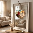 thumbnail image 6 of Cardinal Stained Acrylic Window Hanging, 8 Inch Sun Catchers Art Cardinal Decor Indoor Window, Decorative Suncatchers Hanging Ornaments Home Garden Gift for Housewarming Festival (Heart), 6 of 9