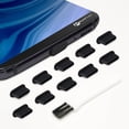 thumbnail image 1 of Tapones antipolvo PortPlugs USB-C (paquete de 10) - Compatible con iPhone 15 Galaxy S24-S20 Pixel MacBook iPad Switch y todos los puertos tipo C - Incl. Cepillo de limpieza PortPlugs (negro), 1 of 5