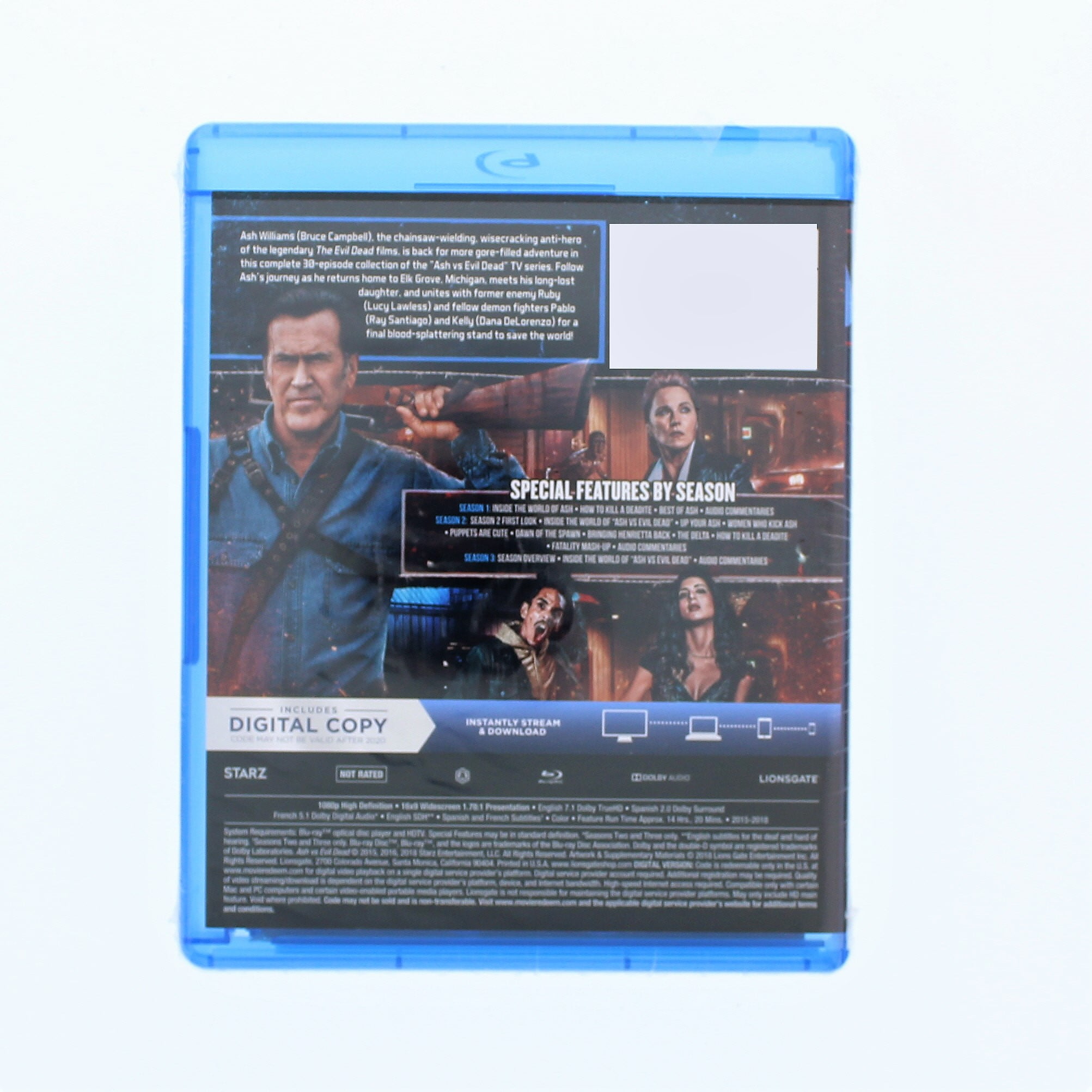 Ash vs. Evil Dead Season 1-3 TV Series Blu-ray 4 Disc BD All Region English  Box