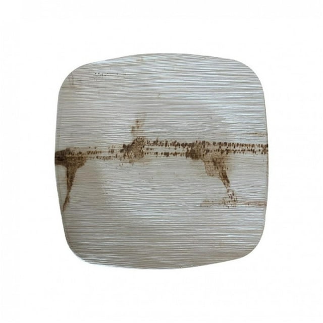 10" Elegant Sqaure Dinner Leaf Plate|Bio Mart Tableware | Natural, Eco-friendly,Reusable, backyard Compostable, Disposable, Biodegradable | Theme Birthday, Wedding, BBQ Plate Pack of 10,50 or 100