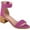 Plum, variant on Journee Womens Percy Low Stacked Heel Back Heel Zip Dress Sandals