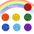 thumbnail image 3 of 1 box 3500pcs 7 style 12/0 Glass Round Seed Beads Opaque Colours Baking Paint Round Hole Beads Small Craft Beads for DIY Jewelry Making Mixed color 2mm Hole: 1mm 500pcs/style, 3 of 8