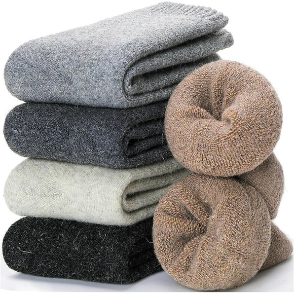 PinesC 5 Paires de Chaussettes Thermiques en Laine Mérinos pour Femmes Hiver Épaisses Chaudes Randonnée Confortables Chaussettes de Bottes
