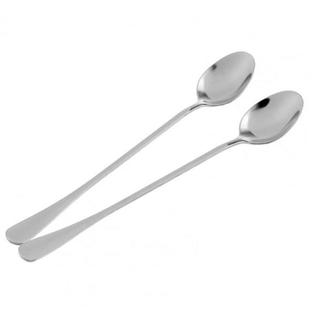 

2Pcs Dessert Spoons Food Grade Rust-proof Stainless Steel Milk Coffee Dessert Honey Soup Spoon Cutlery Kitchen Supplies