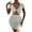 White, variant on Sngxgn Women's Neck Sleeveless Ruched Bodycon Wrap Party Midi Dress(White,XL)