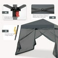 thumbnail image 3 of COOS BAY 10x10 Pop-up Canopy Tent with Screen Netting, Instant Folding Shelter, 64 Sq Ft Shade, Gray, 3 of 8