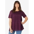 thumbnail image 2 of Roaman's Women's Plus Size Allover Lace Swing Tee, 2 of 5