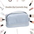 thumbnail image 4 of Bolsa de belleza de doble capa, de maquillaje de gran capacidad, moda para vacaciones de fin de semana Tmvgtek Para Estrenar, 4 of 5