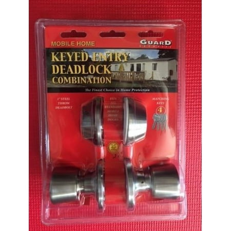 Exterior Door Lockset - Mobile Home Lockset. Door Lock & Deadbolt. Stainless steel keyed alike