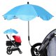 thumbnail image 1 of Sombrilla universal para cochecito de bebé, curvada, para protección solar y lluvia. Diámetro de 75 cm, protección UV. Levamdar LKX-0693-1, 1 of 8