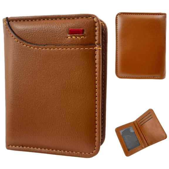 Soft PU Leather Wallet for Men Two Folding Card Holder Men's Driver Licence Card Case Multi-Functional Gentleman Wallets