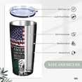 thumbnail image 4 of American Grown with Mexico Roots 20oz Stainless Steel Tumbler with Lid and Straw, Double Wall Vacuum Insulated Coffee Cup Travel Mug for Hot and Cold Drinks, 4 of 7