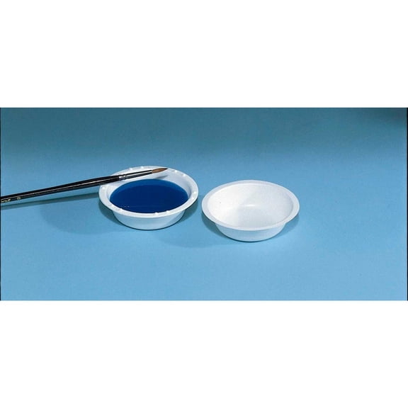 School Smart Plastic Watercolor Cup, 3-3/4 x 1-1/8 Inches, White, Pack of 12