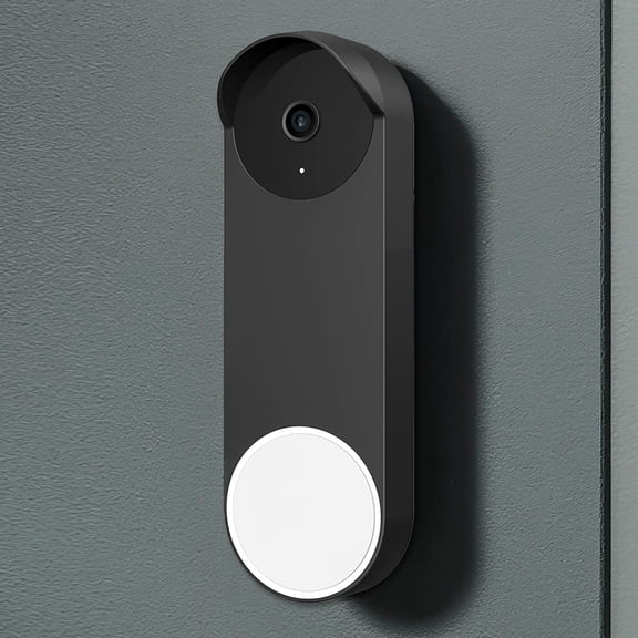 Silicone Case for Google Nest Hello Doorbell (Wired, 2nd Gen / 3rd Gen) Cover - Weatherproof Protective Nest Doorbell Silicone Skin Case (Black)
