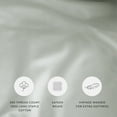 thumbnail image 4 of Green Mist Vintage Washed 3 Piece Cotton Duvet Cover Set, Twin/TwinXL, by Noble Linens, 4 of 6