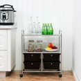 thumbnail image 3 of CRXX Rolling Storage Cart w/ 4 Drawers 2 Shelves Metal Rack Shelf Home Office School Beauty Salon Utility Organizer Cart with Wheels (Black), 3 of 9