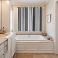 thumbnail image 3 of Curtains 63 Inch Length 2 Panels, Black Grey Striped Grommets Window Treatment Curtain, Farmhouse Modern Stripes Art Thermal Curtains Drapes for Living Room/Bathroom, 3 of 9