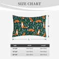 thumbnail image 3 of Plush Throw Pillow Covers, Fox Green Plants Pillow Cases with Invisible Zipper, Breathable Microfiber Pillow Cases Standard Size for Sleeping Bedroom Sofa Living Room 20x30, 3 of 5