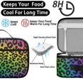 thumbnail image 4 of Black and Blue Leopard Print Insulated Lunch Bag Teens,Bento School Lunch Bag for Teens for Work,Picnic or Travel 10.6x7.7x4.3 Inches,12 Can Capacity, 4 of 6