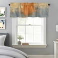 thumbnail image 4 of Orange Gray Abstract Graffiti Valances for Windows,Kitchen Valance Rod Pocket Short Curtain, Modern Street Art Valance Curtain Window Valances for Bedroom Bathroom Living Room 60x18in, 4 of 9