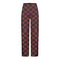 thumbnail image 5 of snilers Christmas Pajama Pants for Men Elastic Waist Straight Leg Stretchy Trousers Plaid Printed Soft Comfy Lounge Sleepwear Bottoms, 5 of 5