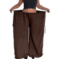 thumbnail image 2 of Dresfit Women's Wide Leg Pants Drawstring Adjustable Barrel Pants 2026 Summer Baggy Palazzo Pant Plus Size Lightweight Loose Harem Sweatpants M, 2 of 4
