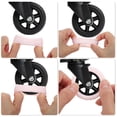 thumbnail image 3 of Unique Bargains 4 Pcs Durable Luggage Wheel Covers Bright Pink Silicone, 3 of 5