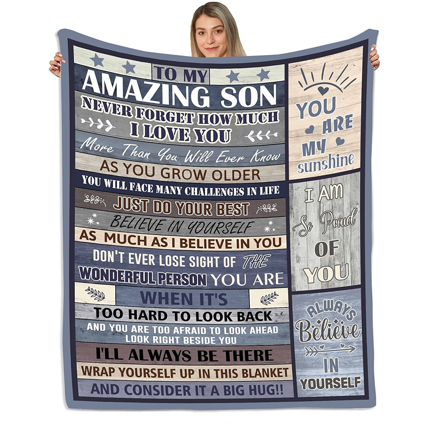 Son Gifts from Mom Blanket, Gifts for Son, Best Gifts for Grown Son