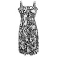 thumbnail image 1 of Peach Couture Women's Midi Multicolor Exotic Smocked Spring Summer Dress, 1 of 1