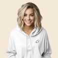 thumbnail image 4 of Dalix Ghost Embroidered Fleece Zip Hoodie Cold Fall Winter Women in White 2XL XX-Large, 4 of 5