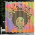 thumbnail image 3 of Ambesonne Music Shower Curtain, American Woman, 69"Wx70"L, Multicolor, 3 of 4