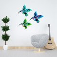 thumbnail image 5 of Colibrí de hierro forjado, esculturas de colibrí de metal para exteriores, ilustraciones de metal, esculturas de arte de pared de jardín, adornos colgantes, 3 uds. JAMW Sencillez, 5 of 5