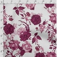 thumbnail image 3 of Soimoi Floral Printed, Poly Canvas Fabric, Decor Sewing Fabric by The Yard 56 Inch Wide,Decorative Fabric for Curtains Tote Bags, Wine, 3 of 5