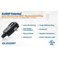 thumbnail image 6 of ELEGRP G1215PM2 G20PMSR Patented Auto-Monitoring GFCI Replacement Plug Assembly, Manual Reset 15 Amp Non-Grounded 2 Wires 2-Prongs for Power Tools, Lawn Equipment etc, UL Listed, 1 Pack, Black, 6 of 10