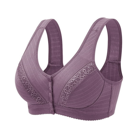 Bigersell Sports Bra Tank Tops Women No Underwire Lactation Vest Bra Back Adjustment Yoga Running Bra Big & Tall Size Workout Bra, Style 12883, Purple 42B