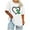 Z02 White, variant on Erwazi St Patricks Day Womens Plus Size T-Shirts Short Sleeve Summer Crewneck Tee Shamrock Funny Clover Graphic Tops