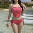 thumbnail image 3 of Traje de baño de vacaciones tipo bikini impulsado por el viento puro para mujer, estilo dividido para adolescentes., 3 of 6
