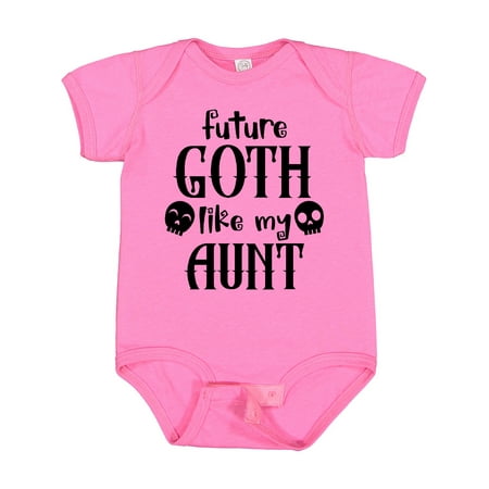 

Inktastic Future Goth Like My Aunt with Skulls Boys or Girls Baby Bodysuit