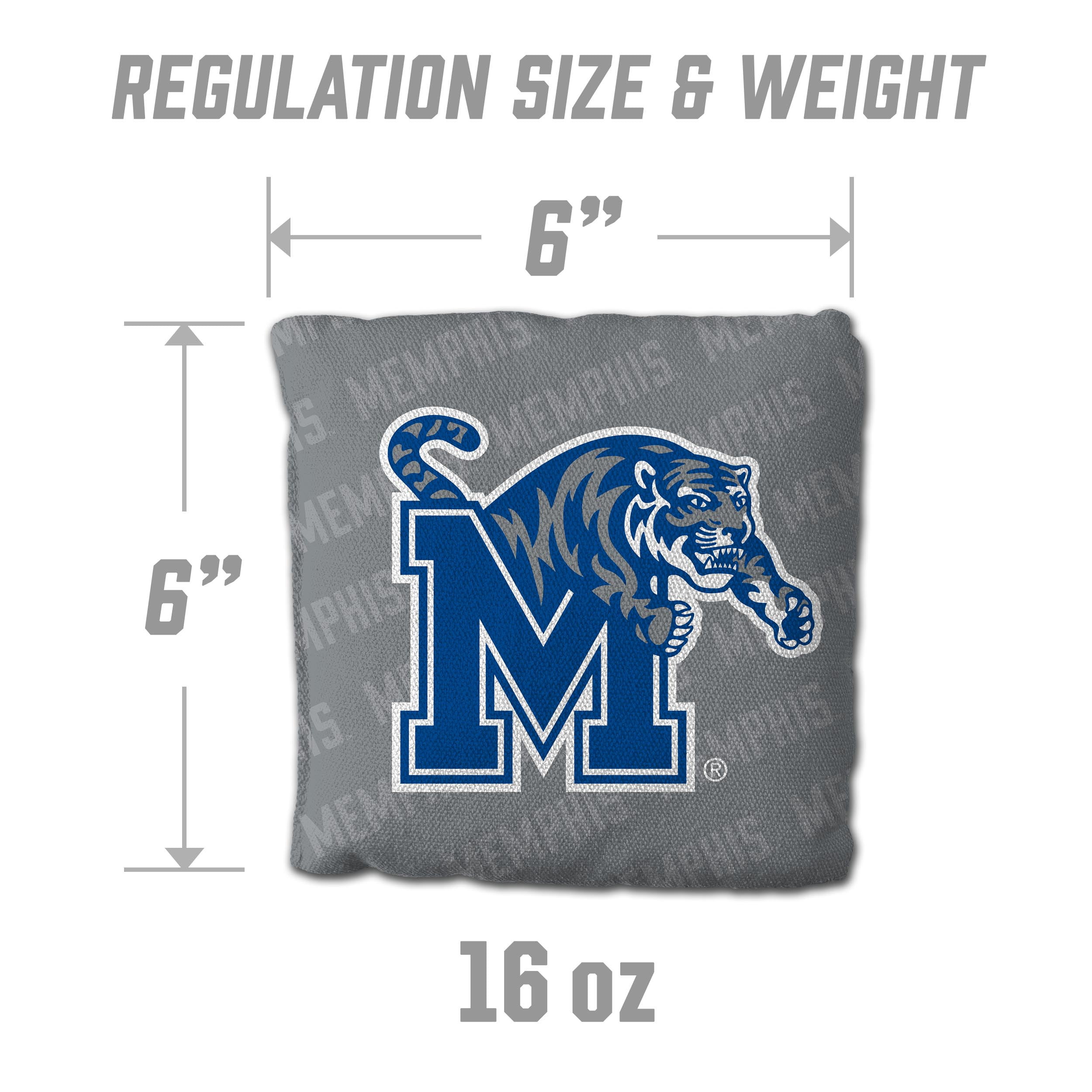 NCAA Memphis Tigers Cornhole Bags - 4PK - Grey