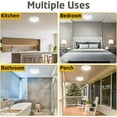 thumbnail image 5 of Ciata LED Low Profile Ceiling Light, Semi-Flush Mount Fixture, 6” Round Dimmable Lighting, Indoor Outdoor, Wet Rated, Kitchen, Living Room, Bedroom, Hallway, 5CCT Selectable, 11W, White, 5 of 6